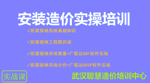 安装造价实操培训-P6防雷接地系统识图、算量、计价|武汉聪慧造价实操培训中心